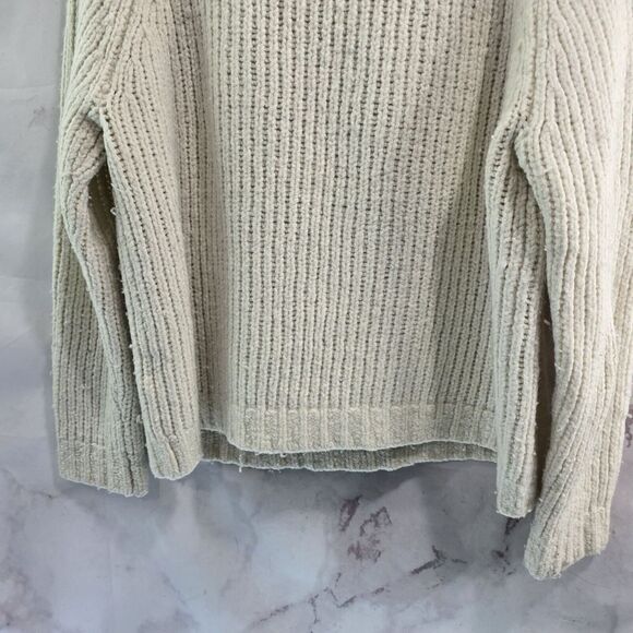 Banana Republic Sweater Womens Medium Cream White Wool Merino Boxy Turtleneck - Picture 7 of 10